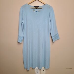 Ming Wang Blue Knitted Dress